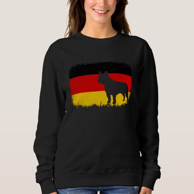 French bull dog German Germany flag frenchies bull Sweatshirt (Vorderseite)
