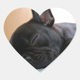 French Bull Dog Pet Puppy Niedliche Liebe Destiny Herz-Aufkleber