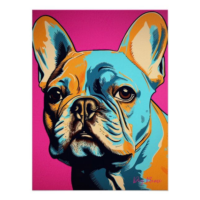 French Bulldog 001 - Bruno Pokopen Poster (Vorderseite)