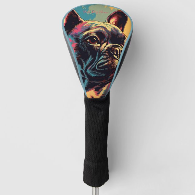 French Bulldog 003 - Bruno Pokopen Golf Headcover (Vorderseite)