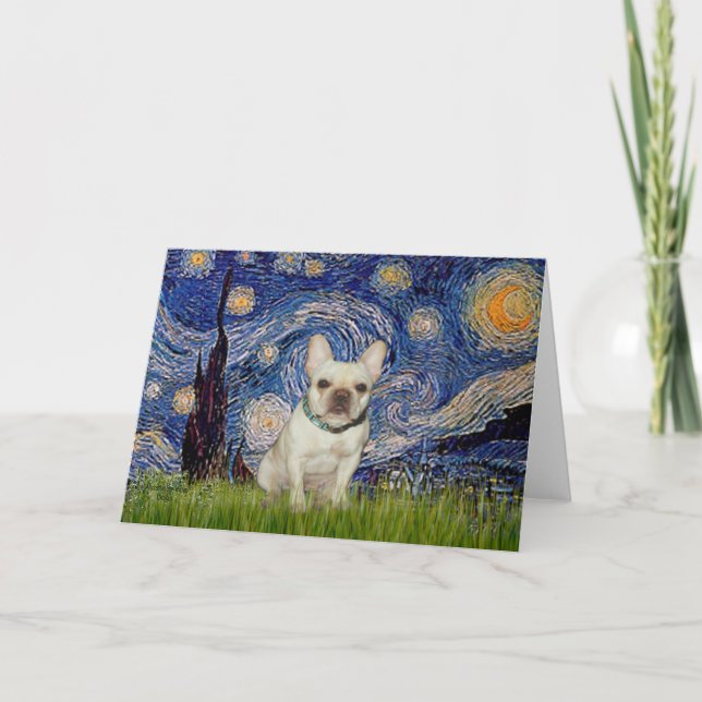 French Bulldog 1 - Starry Night Karte (Vorderseite)