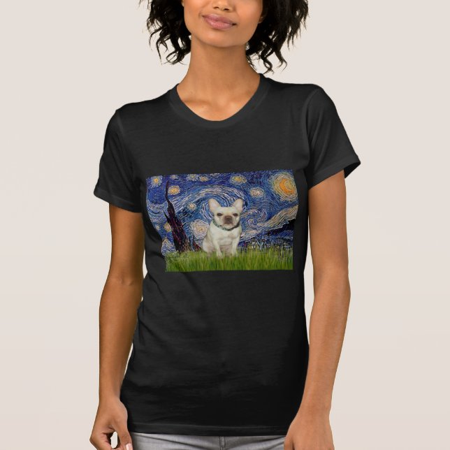 French Bulldog 1 - Starry Night T-Shirt (Vorderseite)