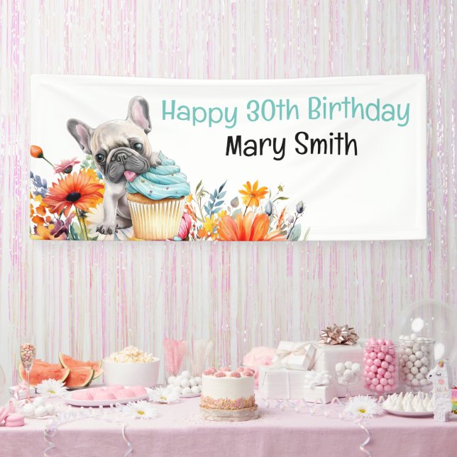 French Bulldog 30. Geburtstag Party Banner (Party)