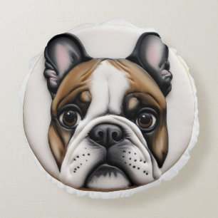 French Bulldog 3D Inspiriert Rundes Kissen