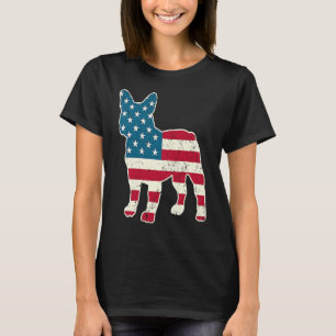French Bulldog 4. Juli Dog Men USA American Fl T-Shirt