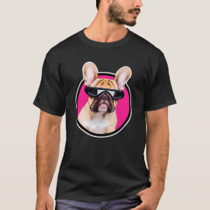 French Bulldog 80er Style Vaporwave Frenchies Love T-Shirt