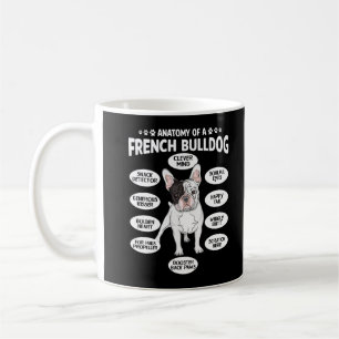 French Bulldog Anatomie Spaß Frenchie Puppy Kaffeetasse