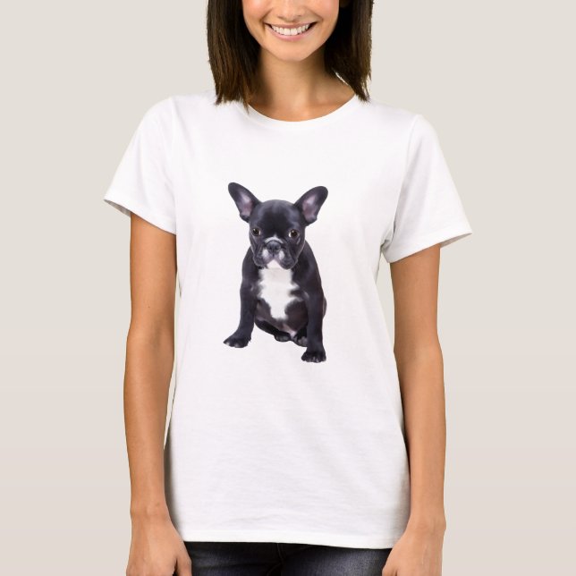 French Bulldog Aquarellmalerei T-Shirt (Vorderseite)