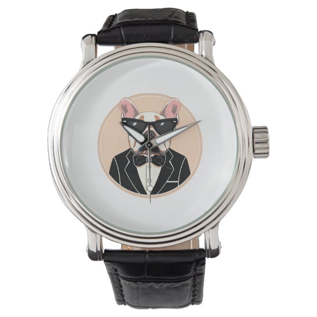 French Bulldog Art Armbanduhr (Vorderseite)