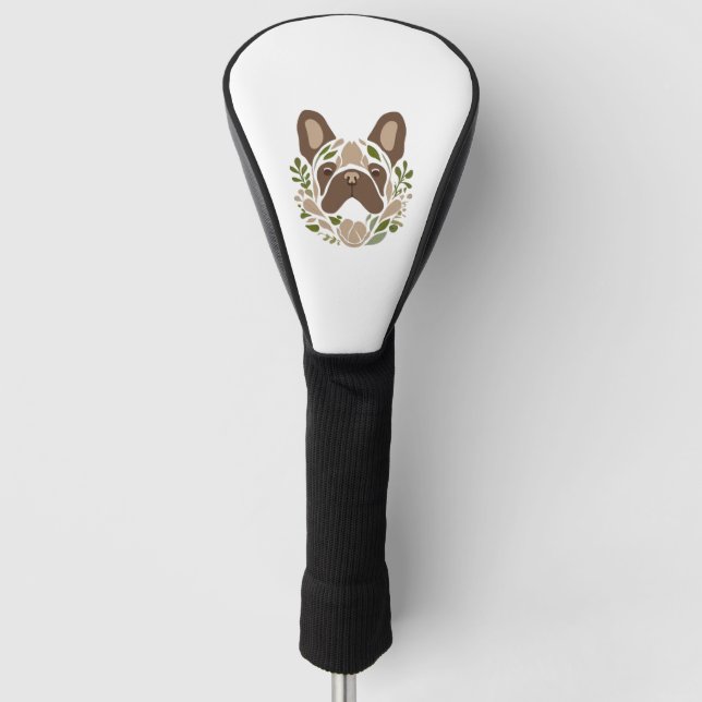 French Bulldog Art Golf Headcover (Vorderseite)