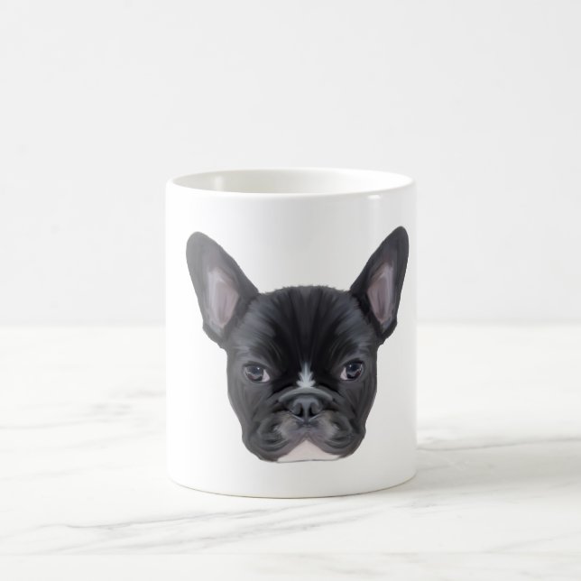 French Bulldog Art Portrait Kaffeetasse (Mittel)