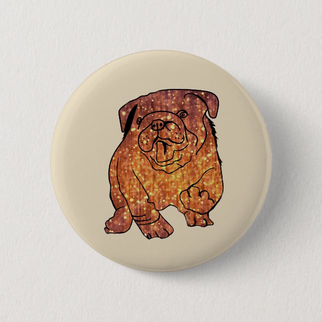 French Bulldog Art Round Abzeichen Button (Vorderseite)