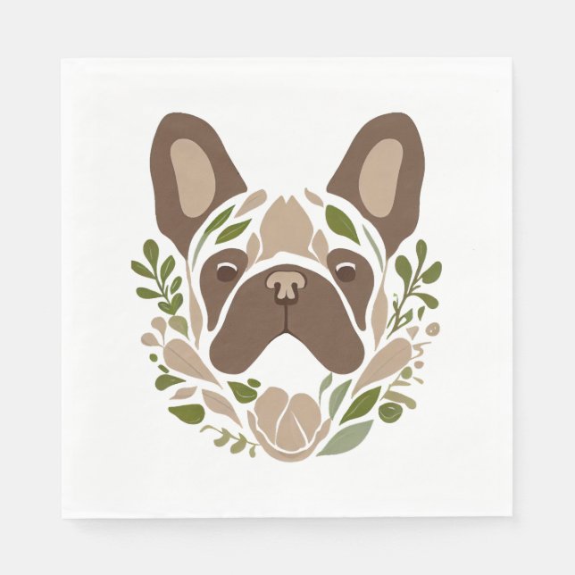 French Bulldog Art Serviette (Vorderseite)