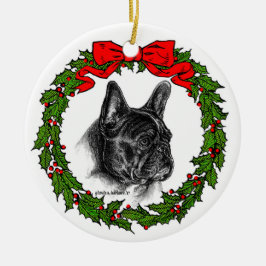 French Bulldog Art von Glenda S. Harlan Keramik Ornament