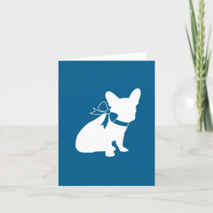 French Bulldog Baby Dusche Frenchy Frenchie Blue Dankeskarte