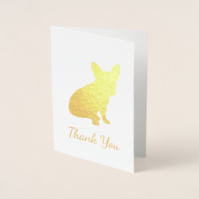 French Bulldog Baby Shower Frenchie Frenchy Folienkarte (Vorderseite)