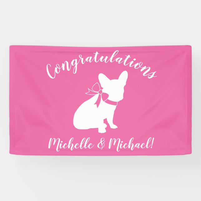 French Bulldog Baby Showroom Frenchy Frenchie Pink Banner (Horizontal)