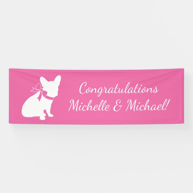French Bulldog Baby Showroom Frenchy Frenchie Pink Banner (Horizontal)