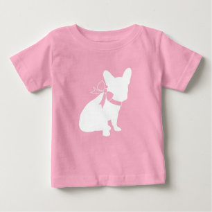 French Bulldog Baby Showroom Frenchy Frenchie Pink T-shirt