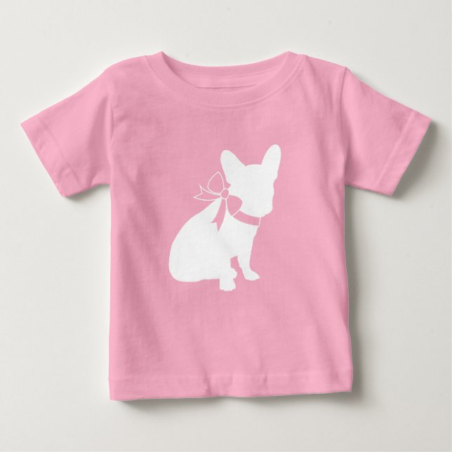 French Bulldog Baby Showroom Frenchy Frenchie Pink T-shirt (Vorderseite)