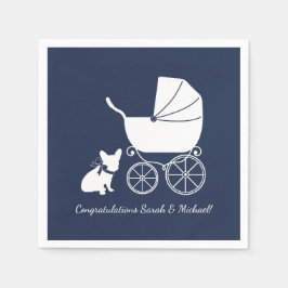 French Bulldog Babydusche Napkins Design 1 Serviette