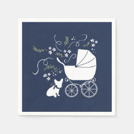 French Bulldog Babydusche Napkins Design 2 Serviette