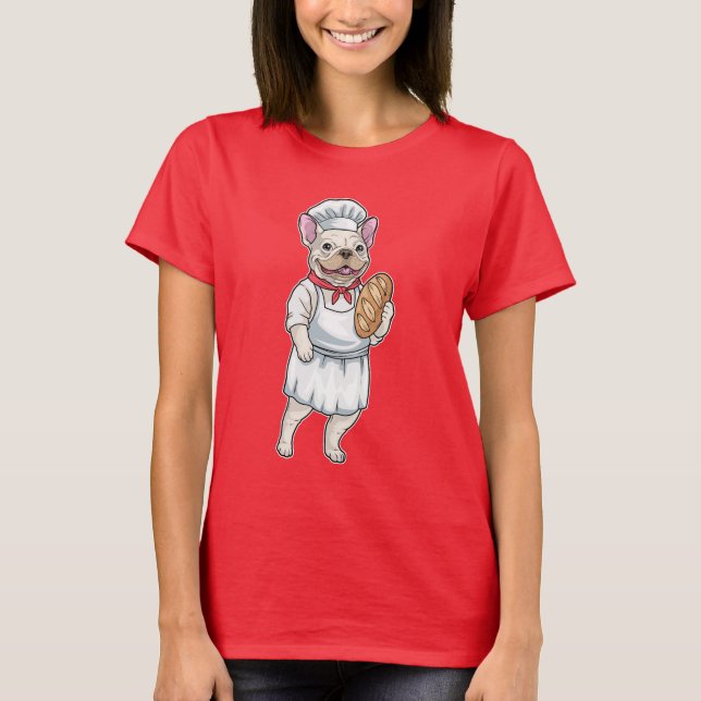 French Bulldog Baker Bread T-Shirt (Vorderseite)