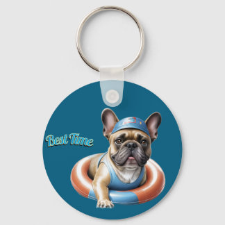French Bulldog Best Time französische Bulldogge T Schlüsselanhänger