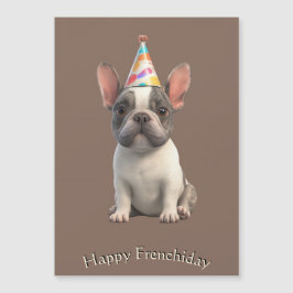 French Bulldog Birthday Card Magnetkarte