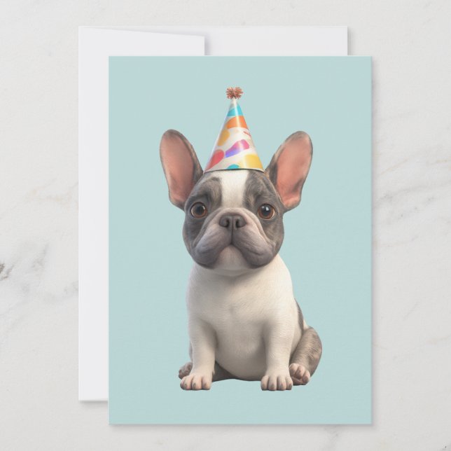 French Bulldog Birthday Party Einladung (Vorderseite)