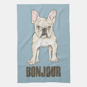 French Bulldog Bonjour Geschirrtuch