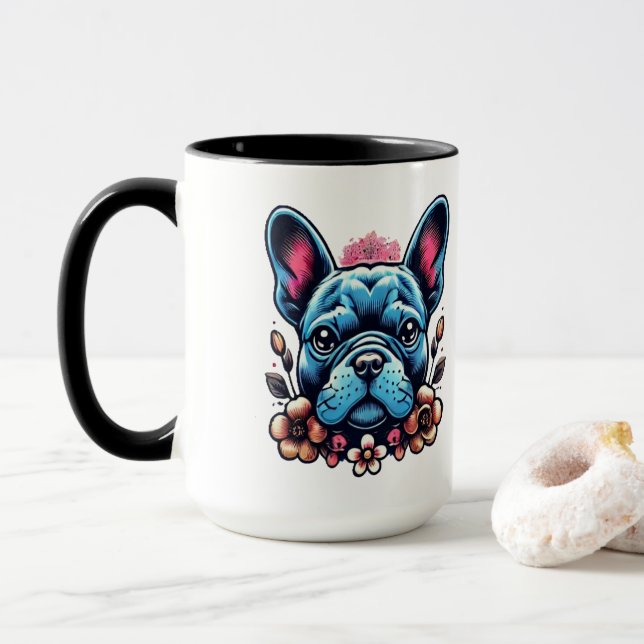 French Bulldog Brie Cooles Zitat Tasse (Mit Donut)
