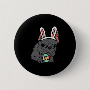 French Bulldog Bunny Niedlich Frenchie Dog Men Fra Button