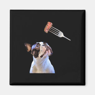 French Bulldog Cartoon Filter Steak Dinner Fug Dog Magnet