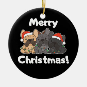 French Bulldog Christmas Animals Niedlich Hunde Ke Keramik Ornament
