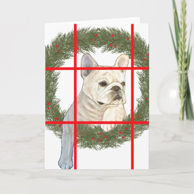 French Bulldog Christmas Design Feiertagskarte (Vorderseite)