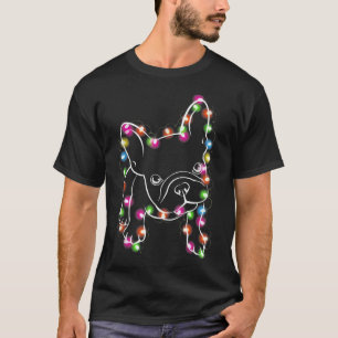 French Bulldog Christmas Light Funny Dog Lover Xma T-Shirt