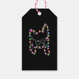 French Bulldog Christmas Light Geschenkanhänger