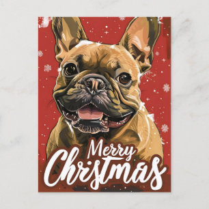 French Bulldog Christmas Postcard Postkarte