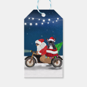 French Bulldog Christmas Santa Claus Geschenkanhänger