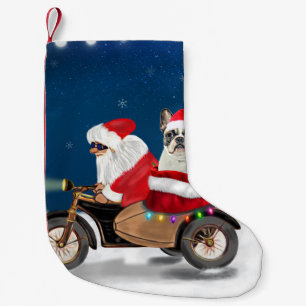 French Bulldog Christmas Santa Claus Kleiner Weihnachtsstrumpf