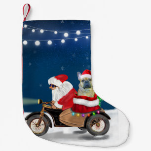French Bulldog Christmas Santa Claus Kleiner Weihnachtsstrumpf
