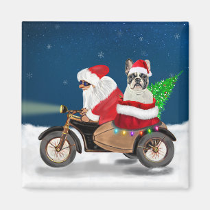 French Bulldog Christmas Santa Claus Magnet