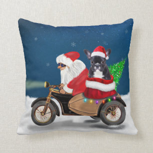 French Bulldog Christmas Santa Claus Throw Kissen