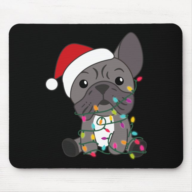 French Bulldog Christmas Snow Winter Animals  Mousepad (Vorne)