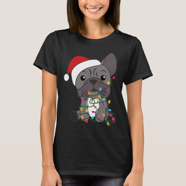 French Bulldog Christmas Snow Winter Animals  T-Shirt (Vorderseite)