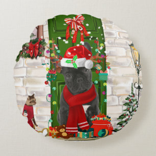 French Bulldog Christmas Throw Kissen