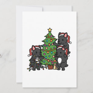 French Bulldog Christmas Tree Dankeskarte