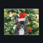 French Bulldog Christmas Tree Ornaments Snowman Fußmatte<br><div class="desc">Französische Bulldogge Weihnachtsbaumschmuck Snowman Doormat.Niedlicher französischer Bulldog mit Weihnachtsbaumschmuck Snow Man im Hintergrund.</div>