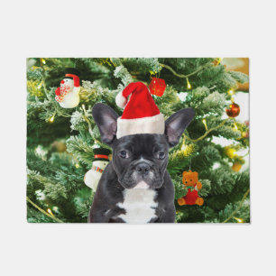 French Bulldog Christmas Tree Ornaments Snowman Fußmatte